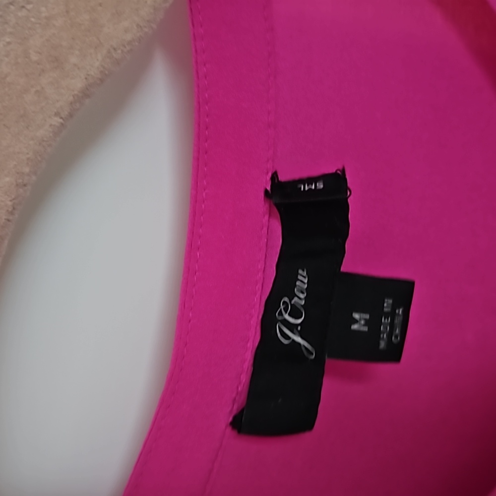 100% Silk Blouse In Fuchsia Color - image 3